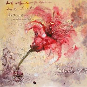 Textured Flowers oil painting